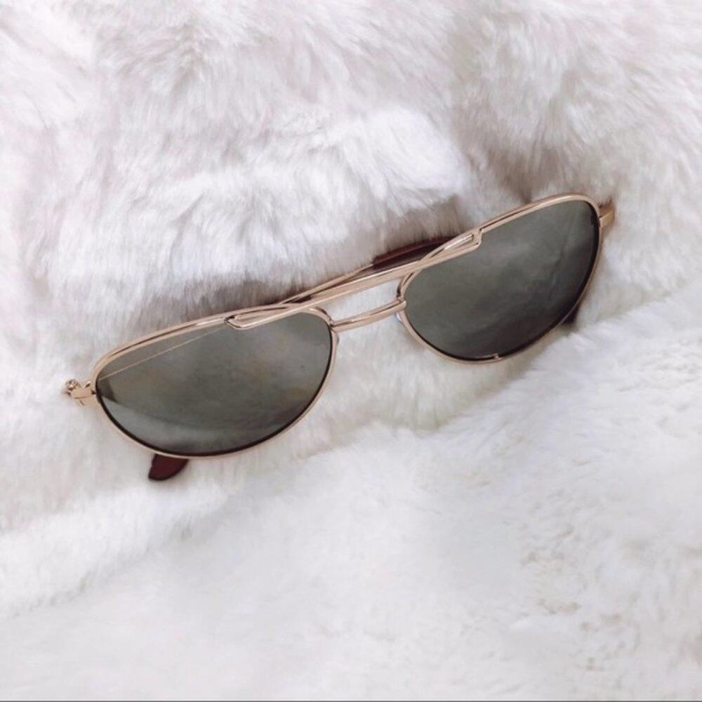 Remy Gold Mirrored Aviator Sunglasses